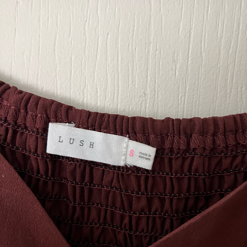 Maroon Ruffle Dress - Picture 5 of 7